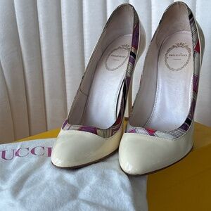 White pucci pumps